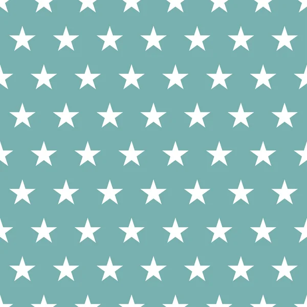 Χωρίς ραφή πρότυπο. Λευκά αστέρια σε μπλε φόντο. Vector εικονογράφηση — Διανυσματικό Αρχείο
