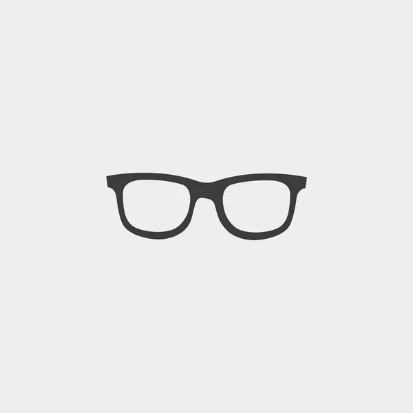Γυαλιά-εικονίδιο σε μια επίπεδη σχεδίαση σε μαύρο χρώμα. Vector εικονογράφηση eps10 — Διανυσματικό Αρχείο
