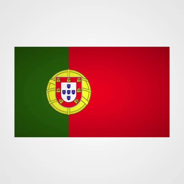 De vlag van Portugal op een grijze achtergrond. Vectorillustratie — Stockvector