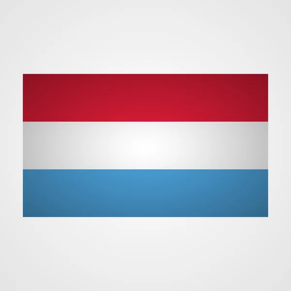 Luxemburger Flagge auf grauem Hintergrund. Vektorillustration — Stockvektor