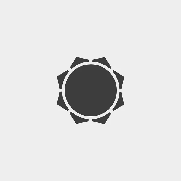 Sun pictogram in een platte ontwerp in zwarte kleur. Vector illustratie eps10 — Stockvector