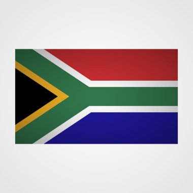 South Africa flag on a gray background. Vector illustration clipart