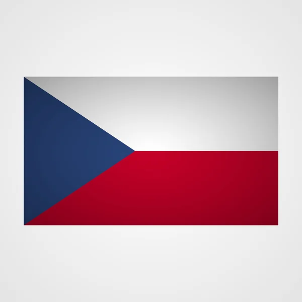 Flaga Republiki Czeskiej na szarym tle. Ilustracja wektorowa — Wektor stockowy