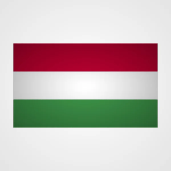 Magyar zászló egy szürke háttér. Vektoros illusztráció — Stock Vector