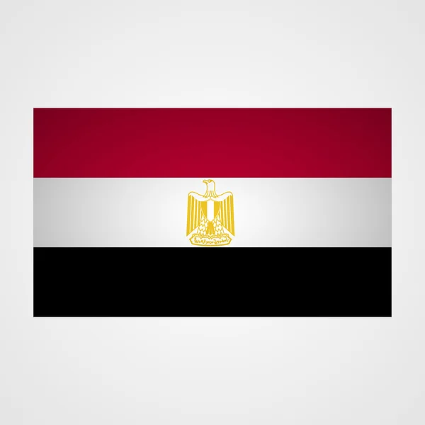 De vlag van Egypte op een grijze achtergrond. Vectorillustratie — Stockvector