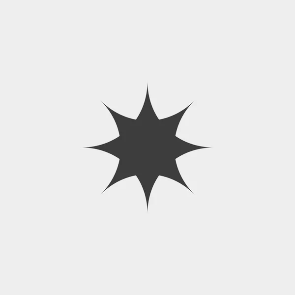 Icono estrella en un diseño plano en color negro. Ilustración vectorial eps10 — Vector de stock