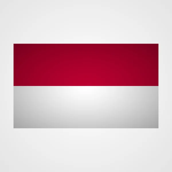 灰色の背景にインドネシアの国旗。ベクトル図 — ストックベクタ