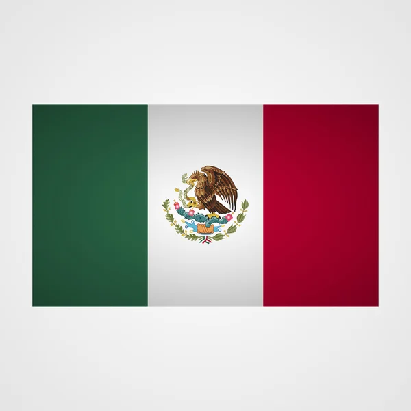 Флаг Мексики на сером фоне. Векторная иллюстрация — стоковый вектор