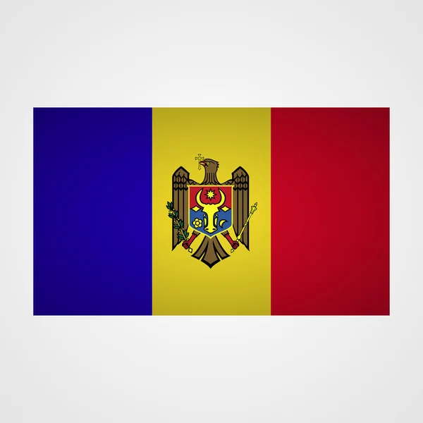 Moldova flag on a gray background. Vector illustration — Stock Vector