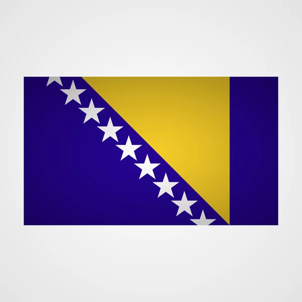 Bandera de Bosnia y Herzegovina sobre fondo gris. Ilustración vectorial — Archivo Imágenes Vectoriales