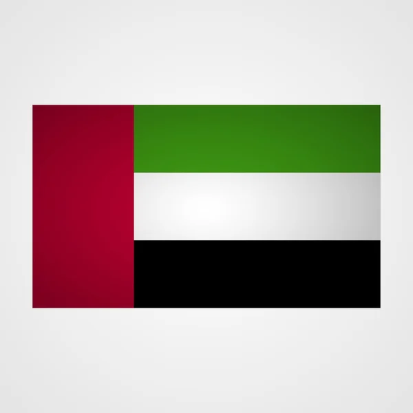 Bandeira dos Emirados Árabes Unidos num fundo cinzento. Ilustração vetorial —  Vetores de Stock