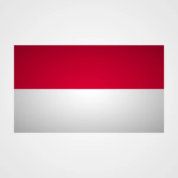 Bandiera Monaco su sfondo grigio. Illustrazione vettoriale — Vettoriale Stock