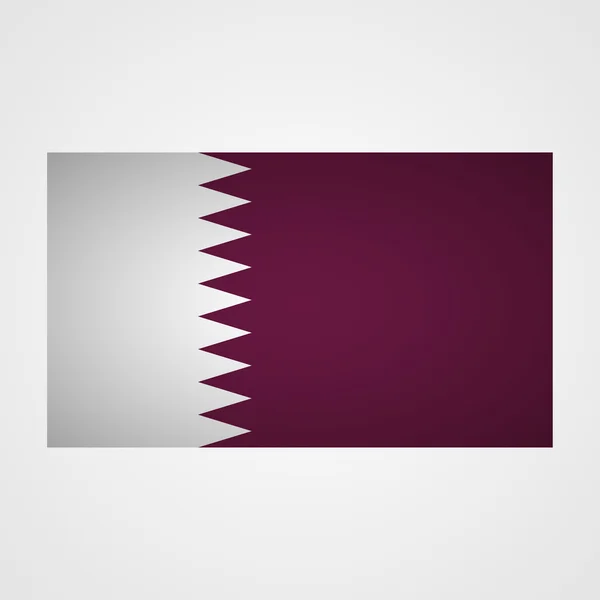 Qatars Flagge auf grauem Hintergrund. Vektorillustration — Stockvektor