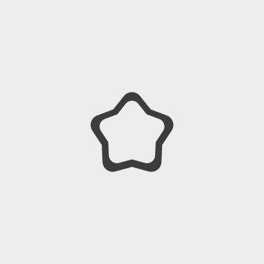 Yıldız simgesi siyah renkli düz bir tasarım. Vektör çizim eps10