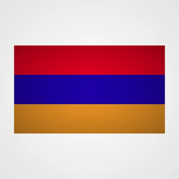 Drapeau de l'Arménie sur fond gris. Illustration vectorielle — Image vectorielle