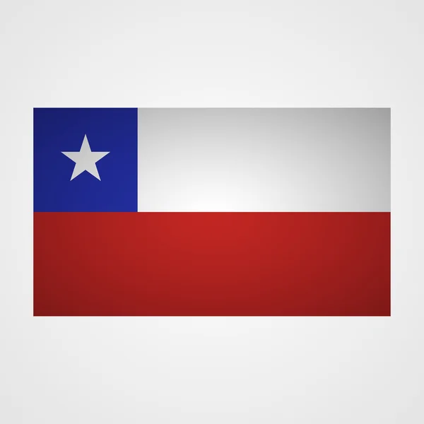 Chile flagga på en grå bakgrund. Vektor illustration — Stock vektor