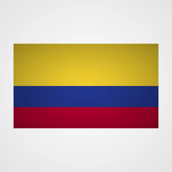 Columbia σημαία σε ένα γκρίζο φόντο. Vector εικονογράφηση — Διανυσματικό Αρχείο
