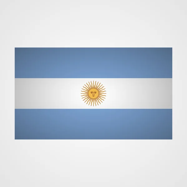 Argentinien Flagge auf grauem Hintergrund. Vektorillustration — Stockvektor