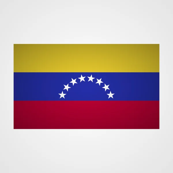 Bandera de Venezuela sobre fondo gris. Ilustración vectorial — Archivo Imágenes Vectoriales