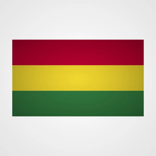 玻利维亚国旗在灰色的背景上。矢量图 — 图库矢量图片