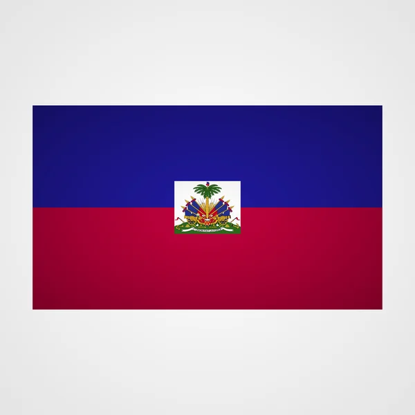 De vlag van Haïti op een grijze achtergrond. Vectorillustratie — Stockvector