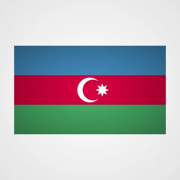 Ázerbájdžánská vlajka na šedém pozadí. Vektorové ilustrace — Stockový vektor
