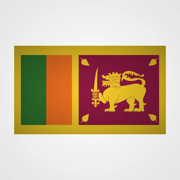 Drapeau du Sri Lanka sur fond gris. Illustration vectorielle — Image vectorielle