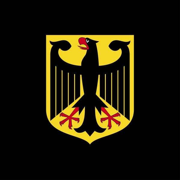National arms of Germany. Logo on a black background — Stock Vector