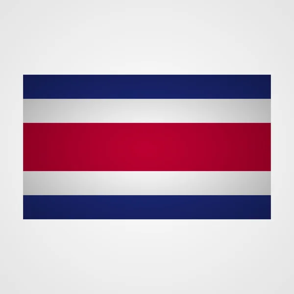 Drapeau du Costa Rica sur fond gris. Illustration vectorielle — Image vectorielle