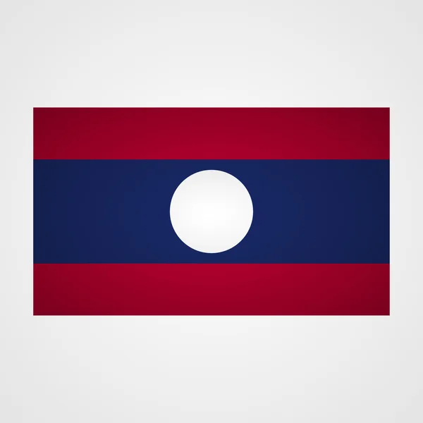 Drapeau du Laos sur fond gris. Illustration vectorielle — Image vectorielle