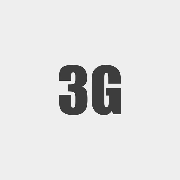 Icona 3G in un design piatto in colore nero. Illustrazione vettoriale eps10 — Vettoriale Stock