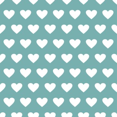 Mavi bir arka plan üzerinde yürekleri seamless modeli