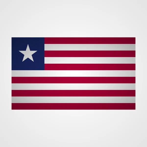 Bandera de Liberia sobre fondo gris. Ilustración vectorial — Vector de stock