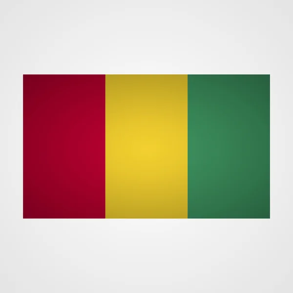 Σημαία της Γουινέας σε γκρι φόντο. Εικονογράφηση διάνυσμα — Διανυσματικό Αρχείο