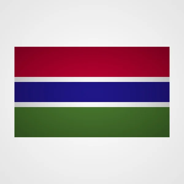 Gambia-Flagge auf grauem Hintergrund. Vektorillustration — Stockvektor