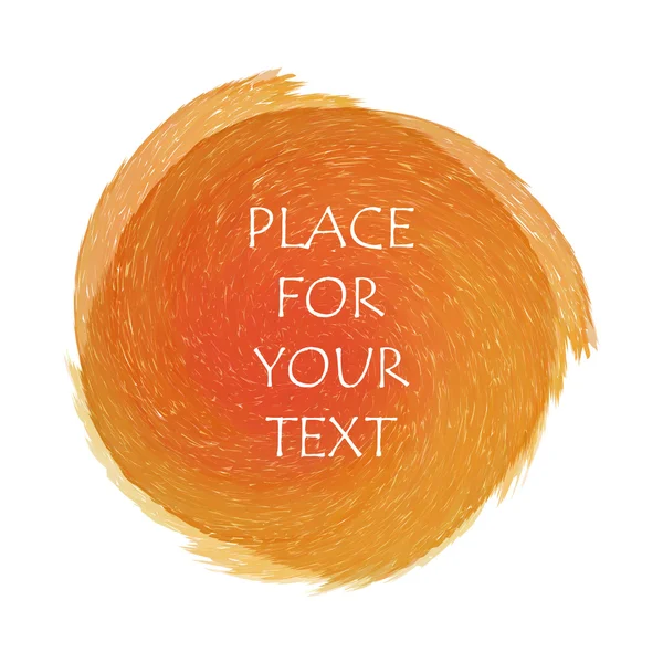 Aquarell-Fleck auf weißem Hintergrund, dekorative Gestaltungselemente, Kreis. Platz für Ihren Text — Stockvektor