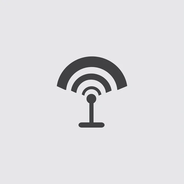 Піктограма Wi-Fi антени у плоскому дизайні чорного кольору. Векторні ілюстрації eps10 — стоковий вектор