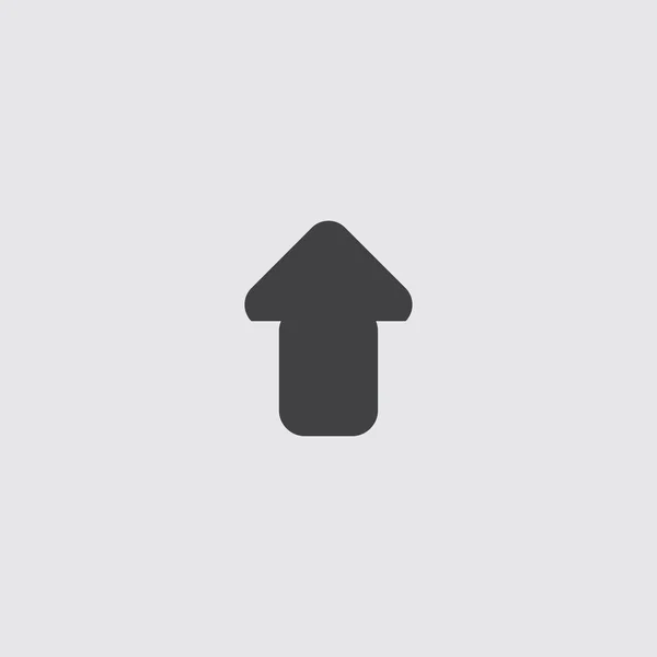 Freccia sull'icona in un design piatto in colore nero. Illustrazione vettoriale eps10 — Vettoriale Stock