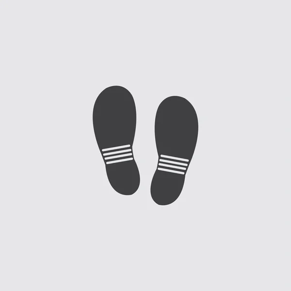 Ikon sepatu dengan desain datar dengan warna hitam. Ilustrasi vektor eps10 - Stok Vektor