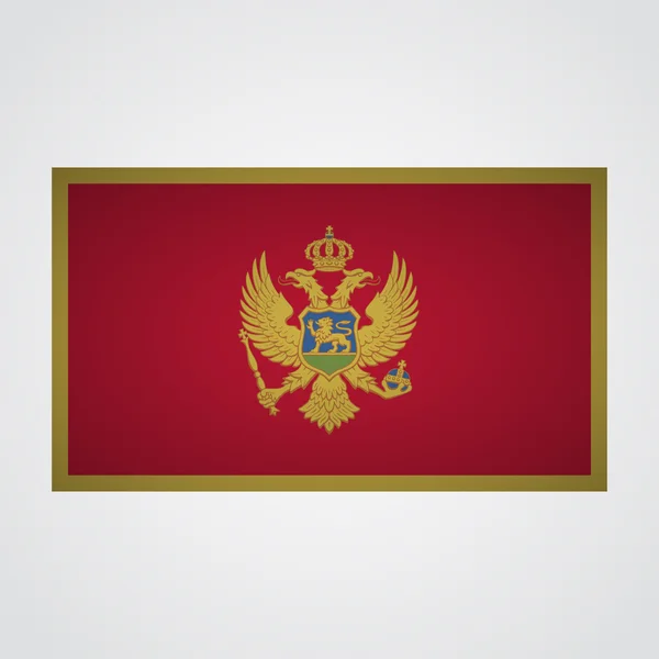 Montenegro-Flagge auf grauem Hintergrund. Vektorillustration — Stockvektor