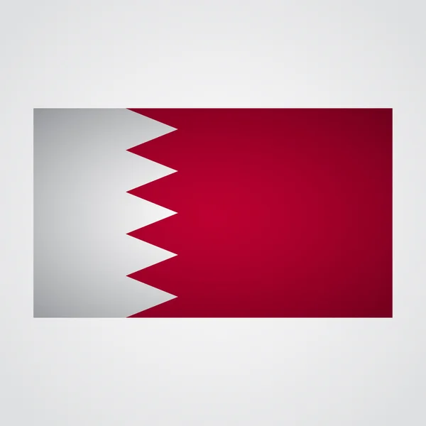 Bahrein zászlaja egy szürke háttér. Vektoros illusztráció — Stock Vector
