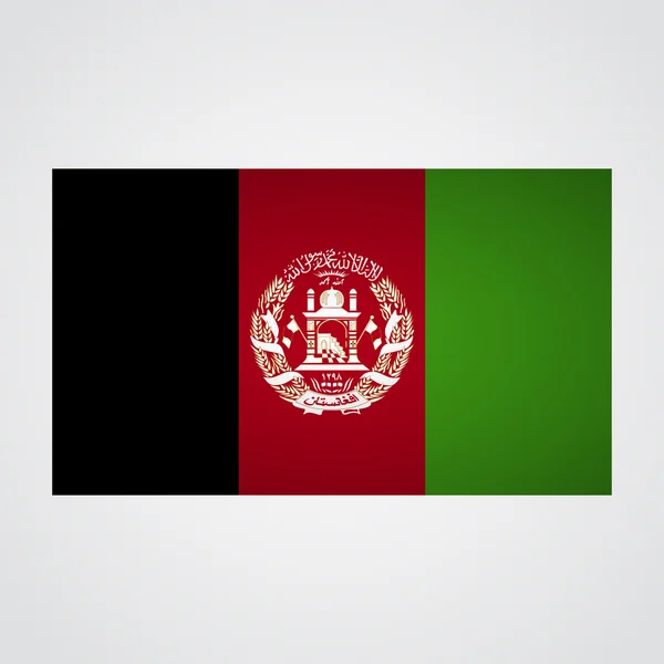 灰色の背景にアフガニスタンの国旗。ベクトル図 — ストックベクタ