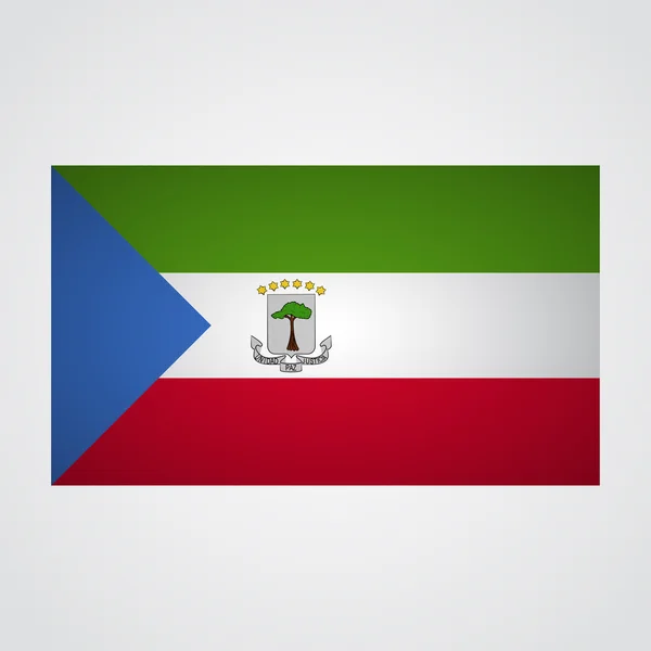 Äquatorialguinea-Flagge auf grauem Hintergrund. Vektorillustration — Stockvektor