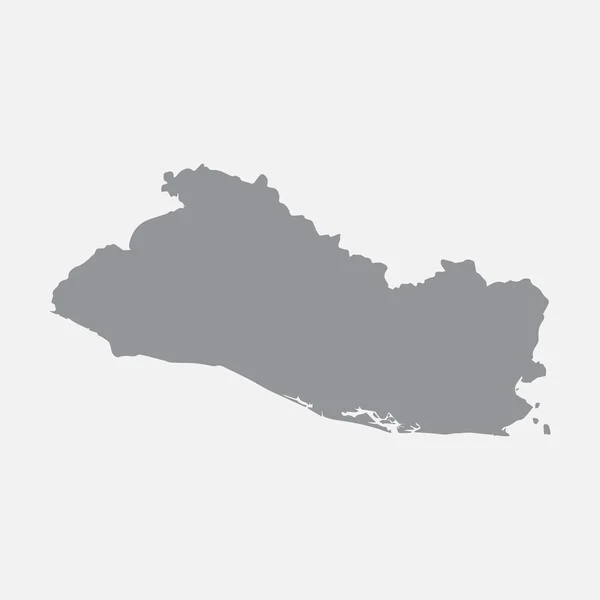 Mapa de El Salvador en gris sobre fondo blanco — Archivo Imágenes Vectoriales