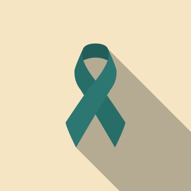 Uzun gölge düz bir tasarım ile kanseri şerit