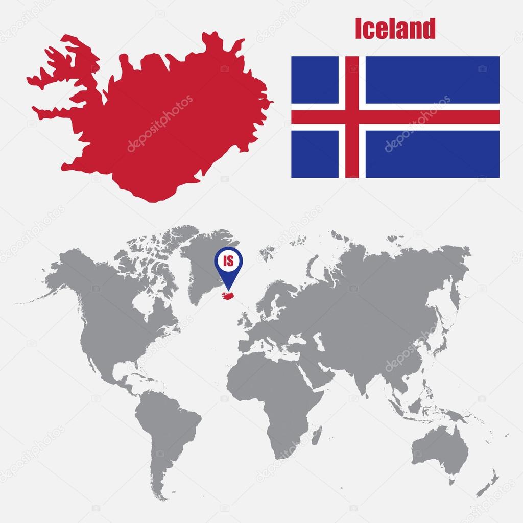 izland térkép Izland Térkép ra egy világ Térkép, zászló, és a mutató Térkép  izland térkép