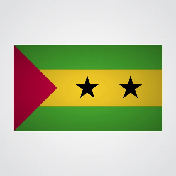 Drapeau Sao Tomé-et-Principe sur fond gris. Illustration vectorielle — Image vectorielle