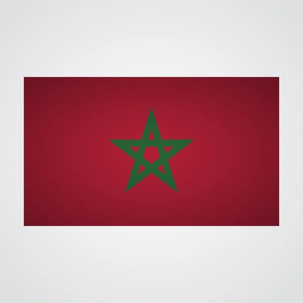 Drapeau du Maroc sur fond gris. Illustration vectorielle — Image vectorielle