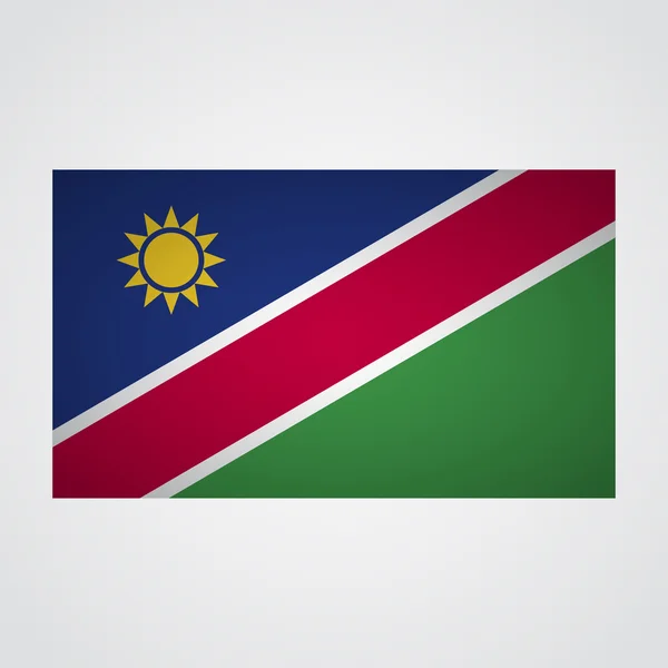 灰色の背景にナミビアの国旗。ベクトル図 — ストックベクタ