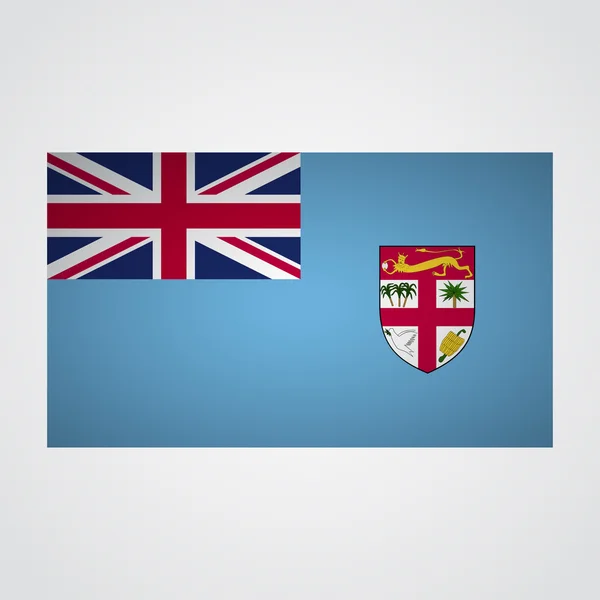Bandeira de Fiji em um fundo cinza. Ilustração vetorial — Vetor de Stock